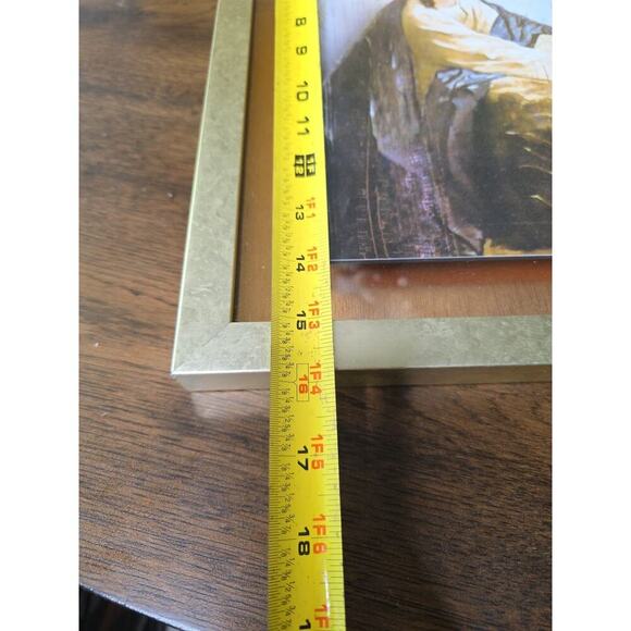 Vintage Jesus Print Praying At The Garden Of Gethsemane Gold Frame 16 X 12 - Picture 15 of 16